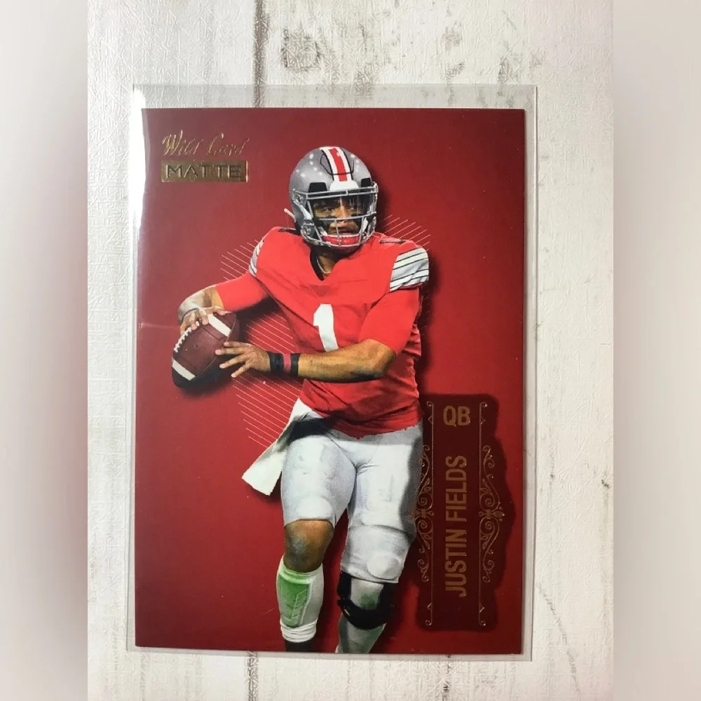 2021 Wild Card Matte Football Red Justin Fields #LBC-4 Gold